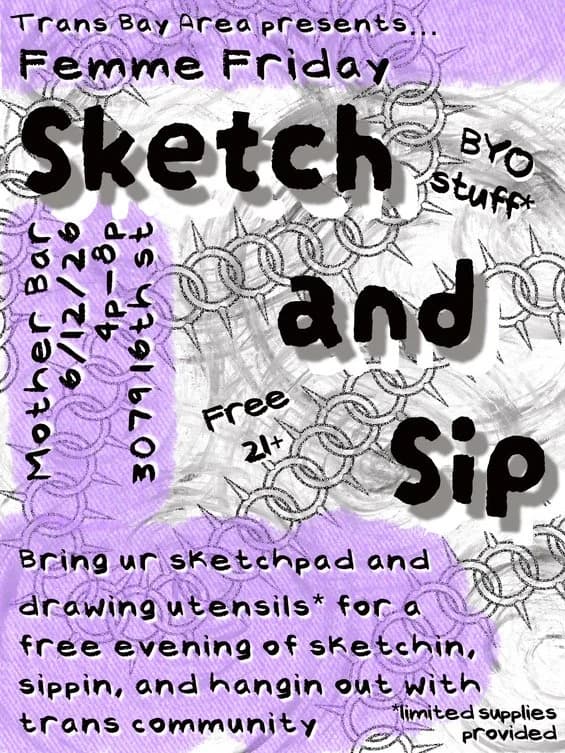 Transfemme Friday: Sketch N Sip