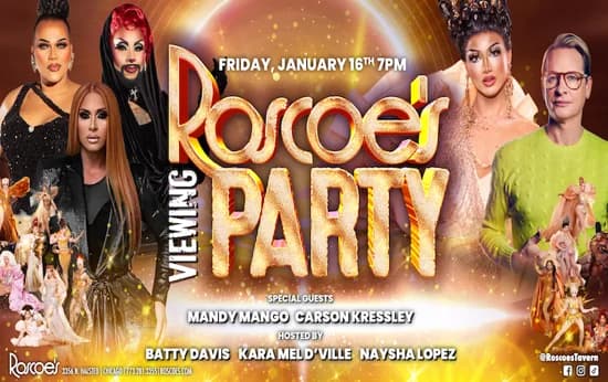 Roscoe's RuPaul's Drag Race Season 18 Viewing Party with Carson Kressley & Mandy Mango!