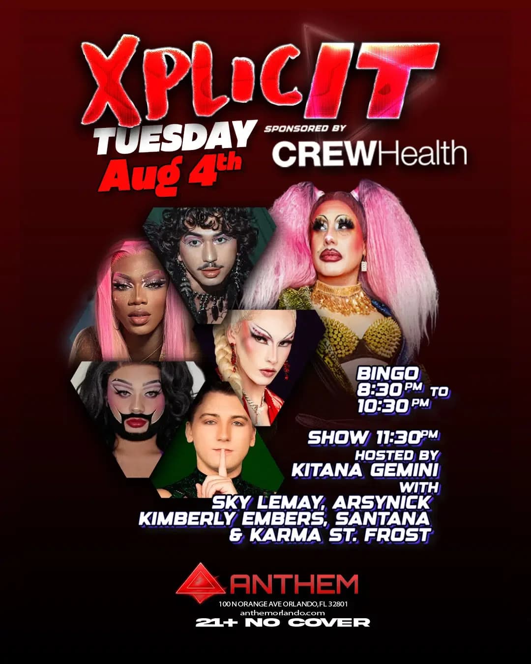 Xplicit Late Night Drag Show Hosted by Kitana Gemini at Anthem Orlando ()
