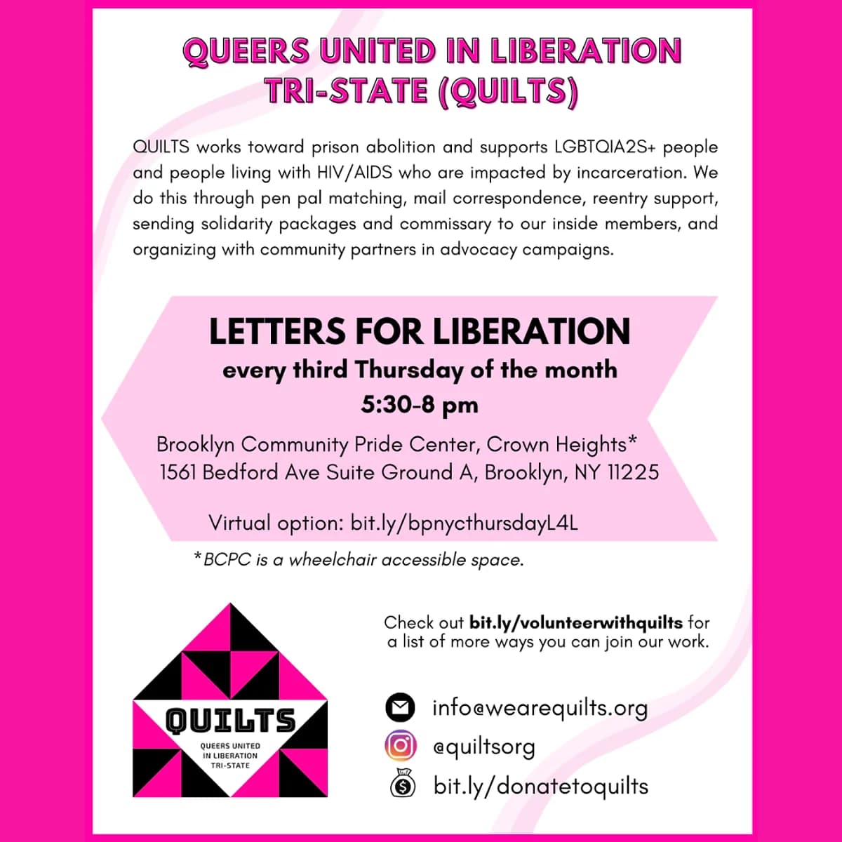 Quilts Monthly Letters for Liberation