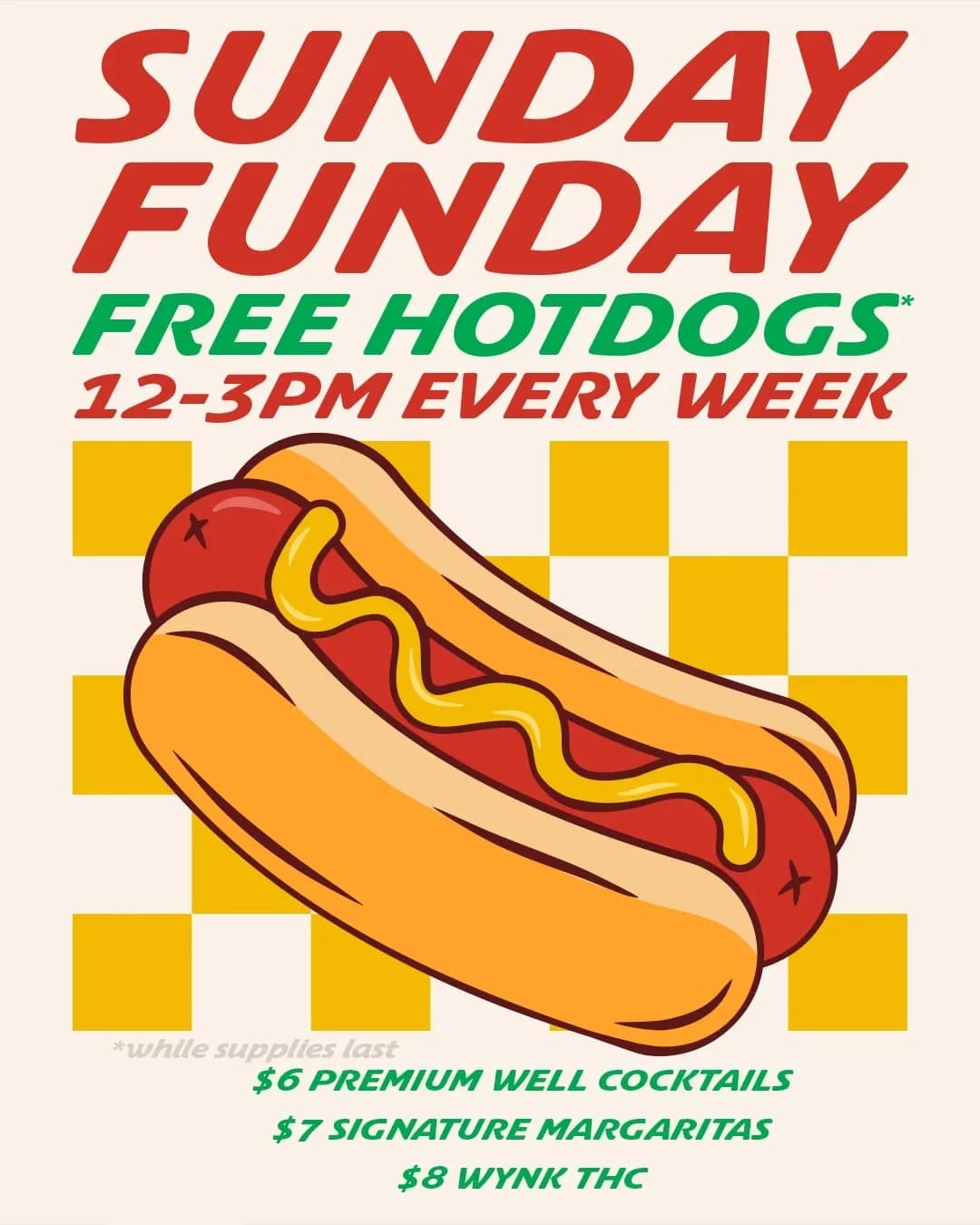 Sunday Funday Free Hot Dogs