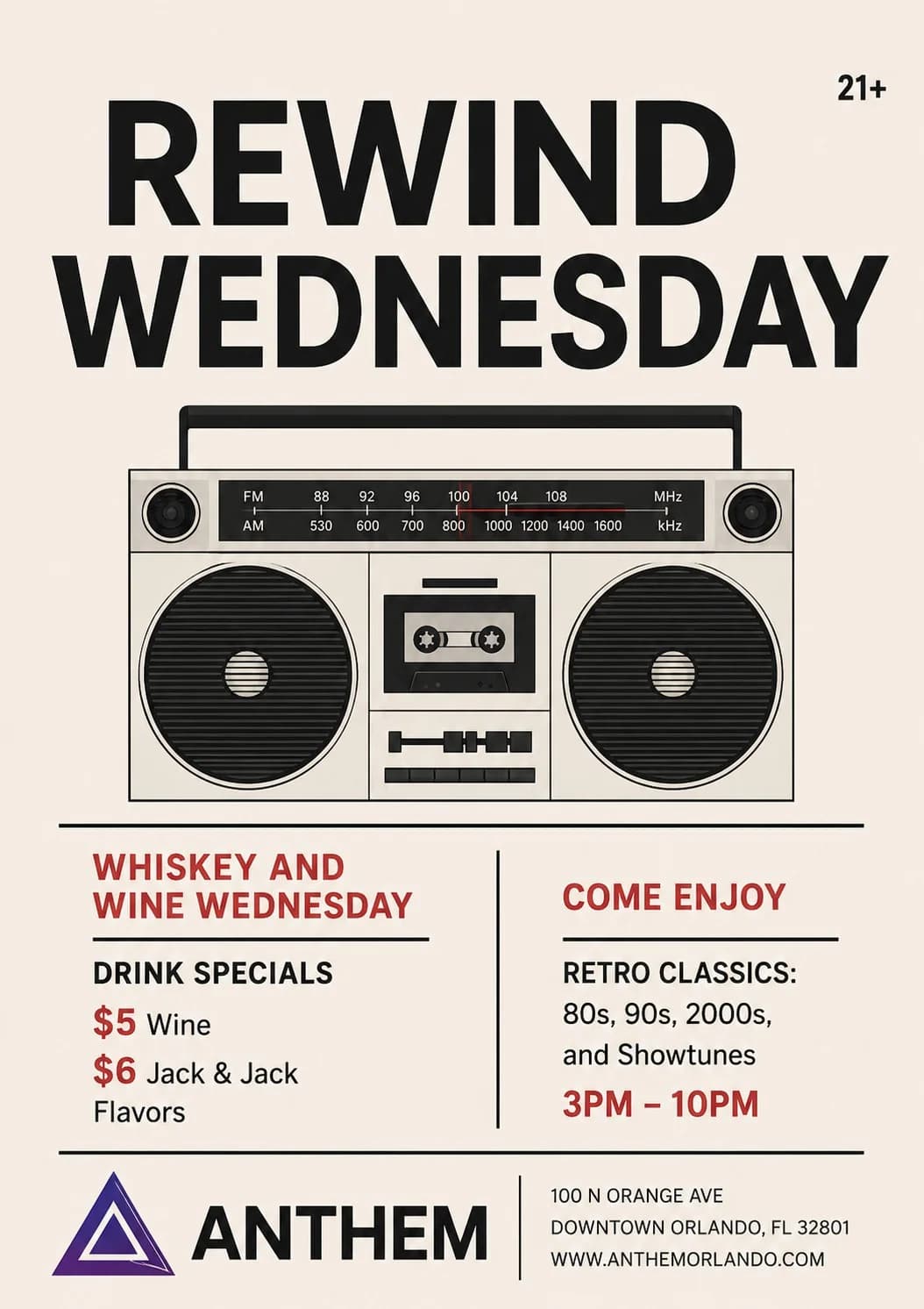 Rewind Wednesdays at Anthem