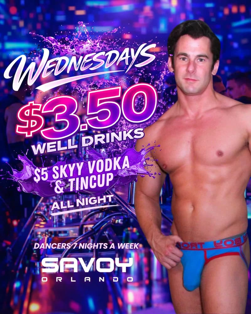 $3.50 Well Drinks Every Wednesday