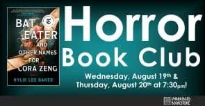 Horror Book Club: "Bat Eater and Other Names for Cora Zeng" by Kylie Lee Baker