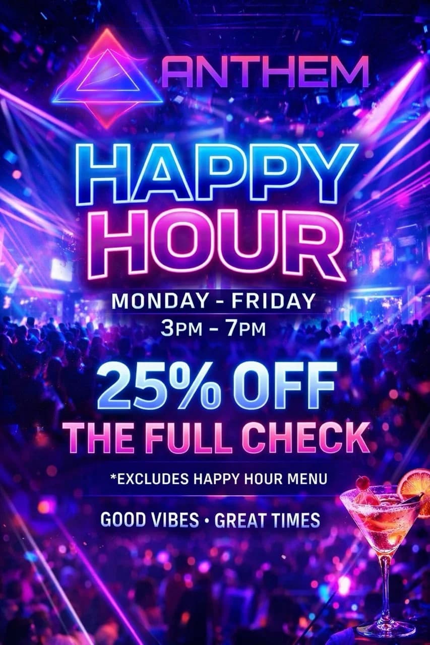 Best Happy Hour in Downtown Orlando | Anthem Orlando LGBTQ+ Bar & Drink Specials