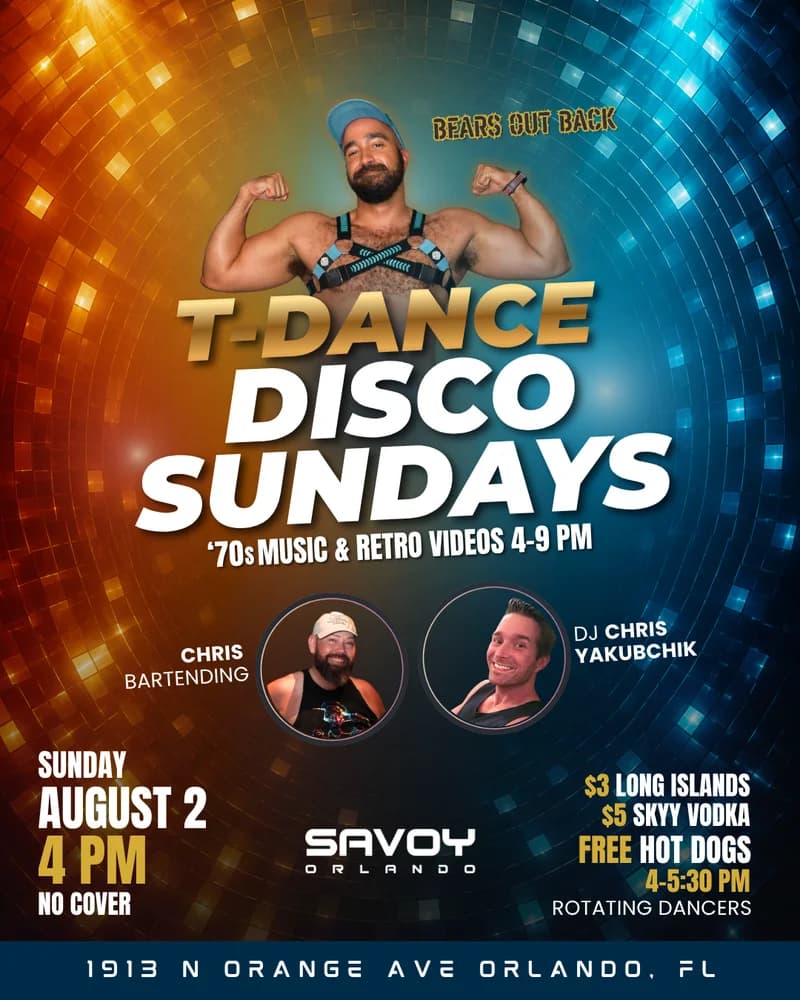 T Dance Disco Sundays