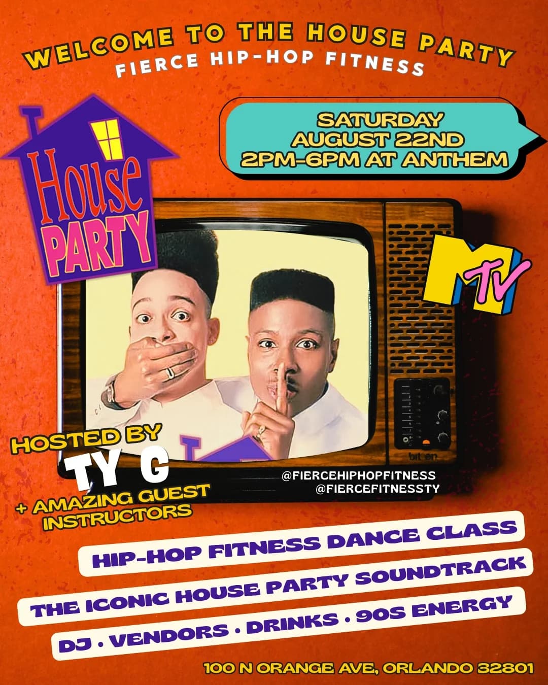 90s House Party: Fierce Hip Hop Fitness & Day Party with Ty G