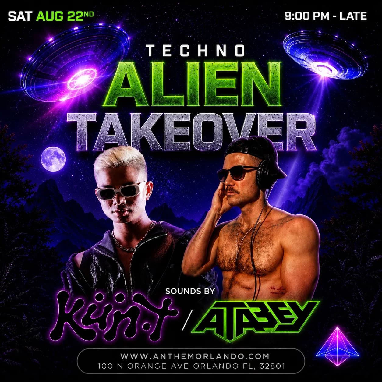 Techno Alien Takeover with Kiint & DJ Atabey