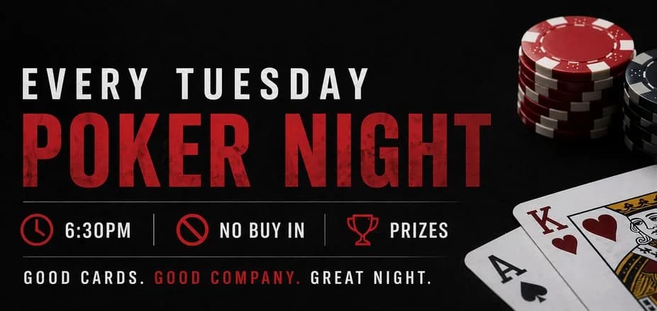 Tuesday Night Poker Every Week