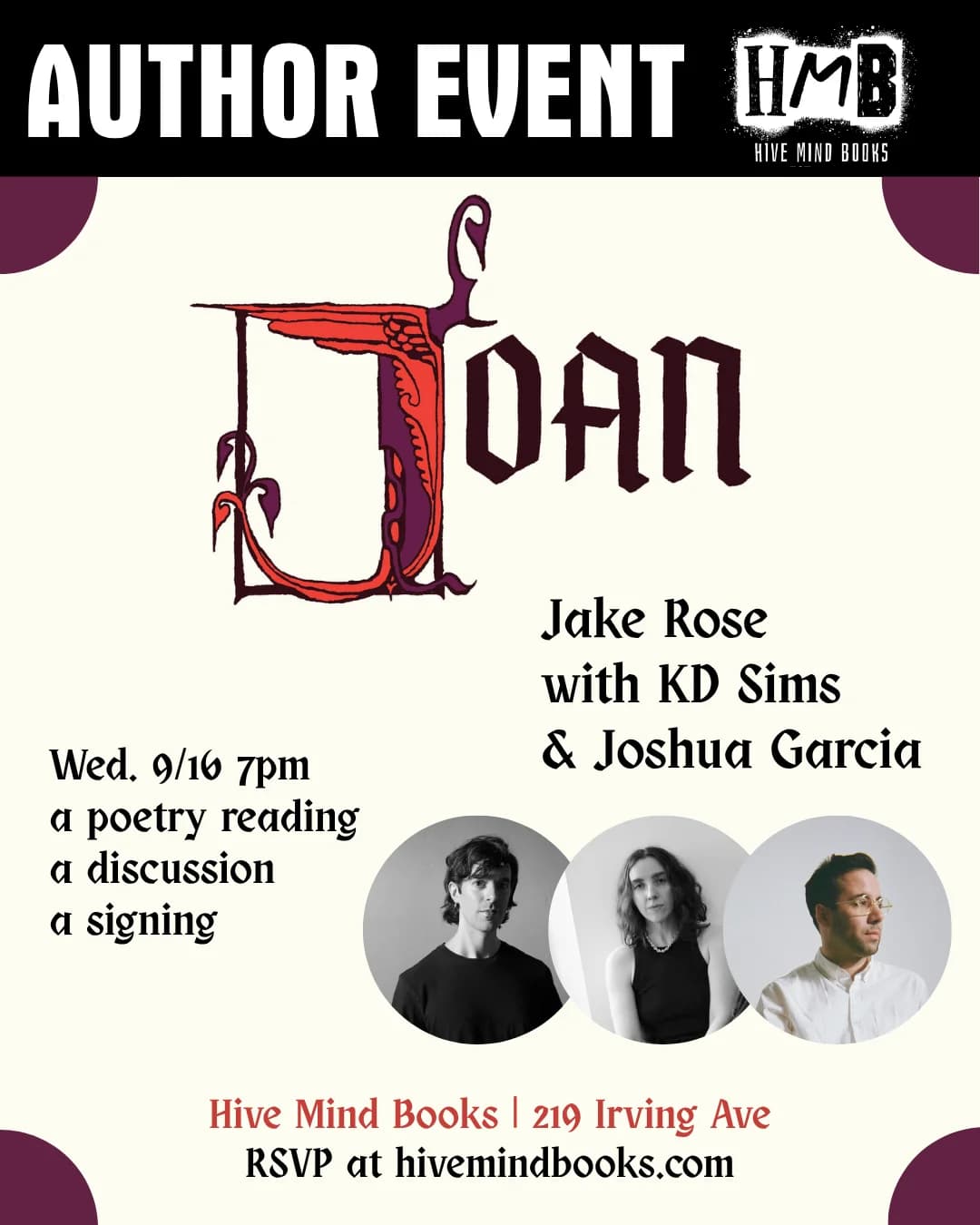Celebrate Joan: An Evening of Poetry