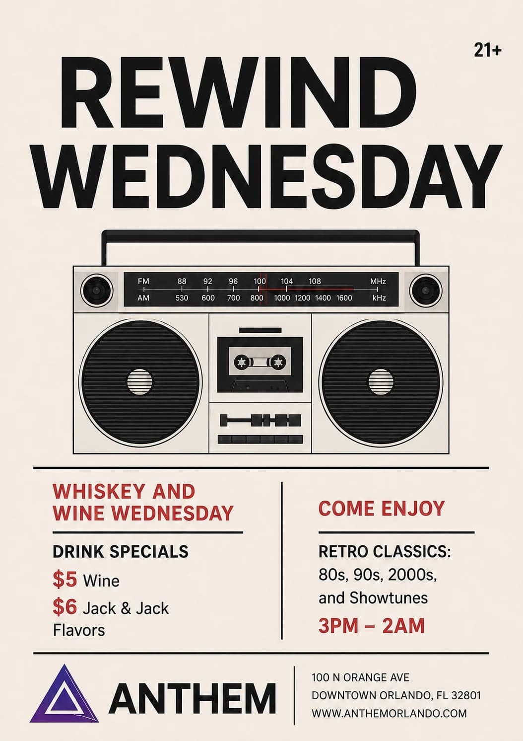 Rewind Wednesdays at Anthem