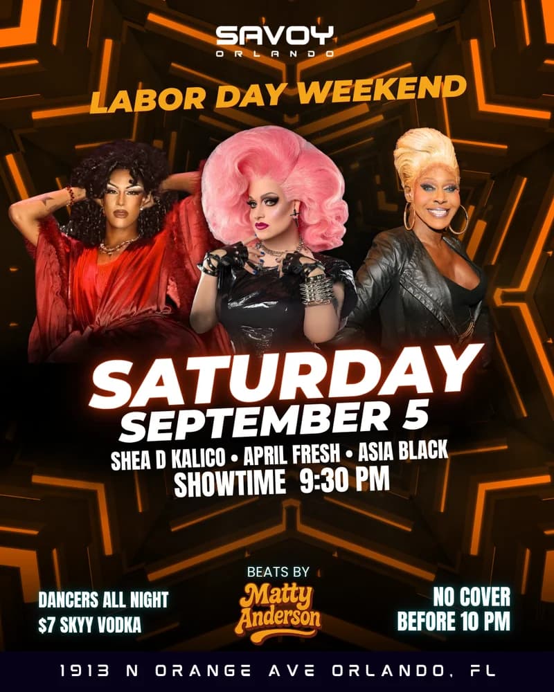 Labor Day Weekend Saturday Drag Show
