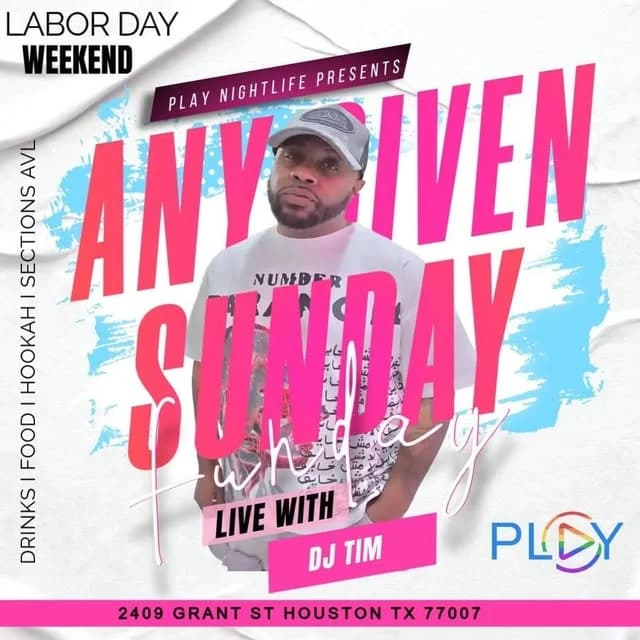 DJ Tim Labor Day Sunday