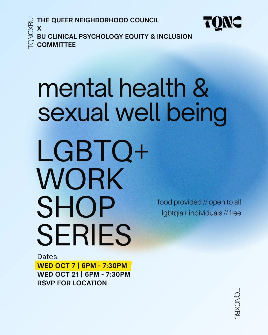 LGBTQ+ Mental Health & Sexual Well Being Workshop Series I