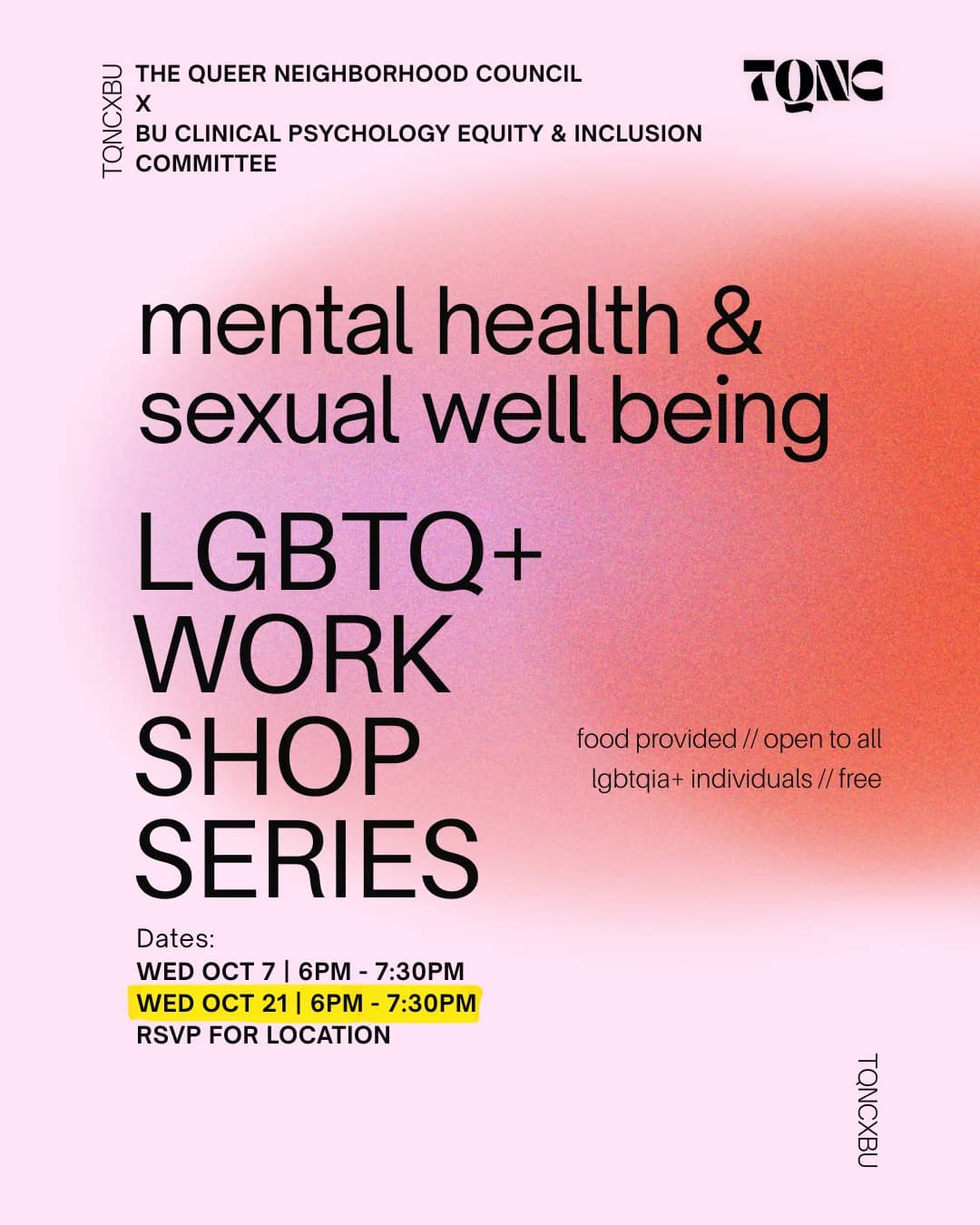 LGBTQ+ Mental Health & Sexual Well Being Workshop Series II