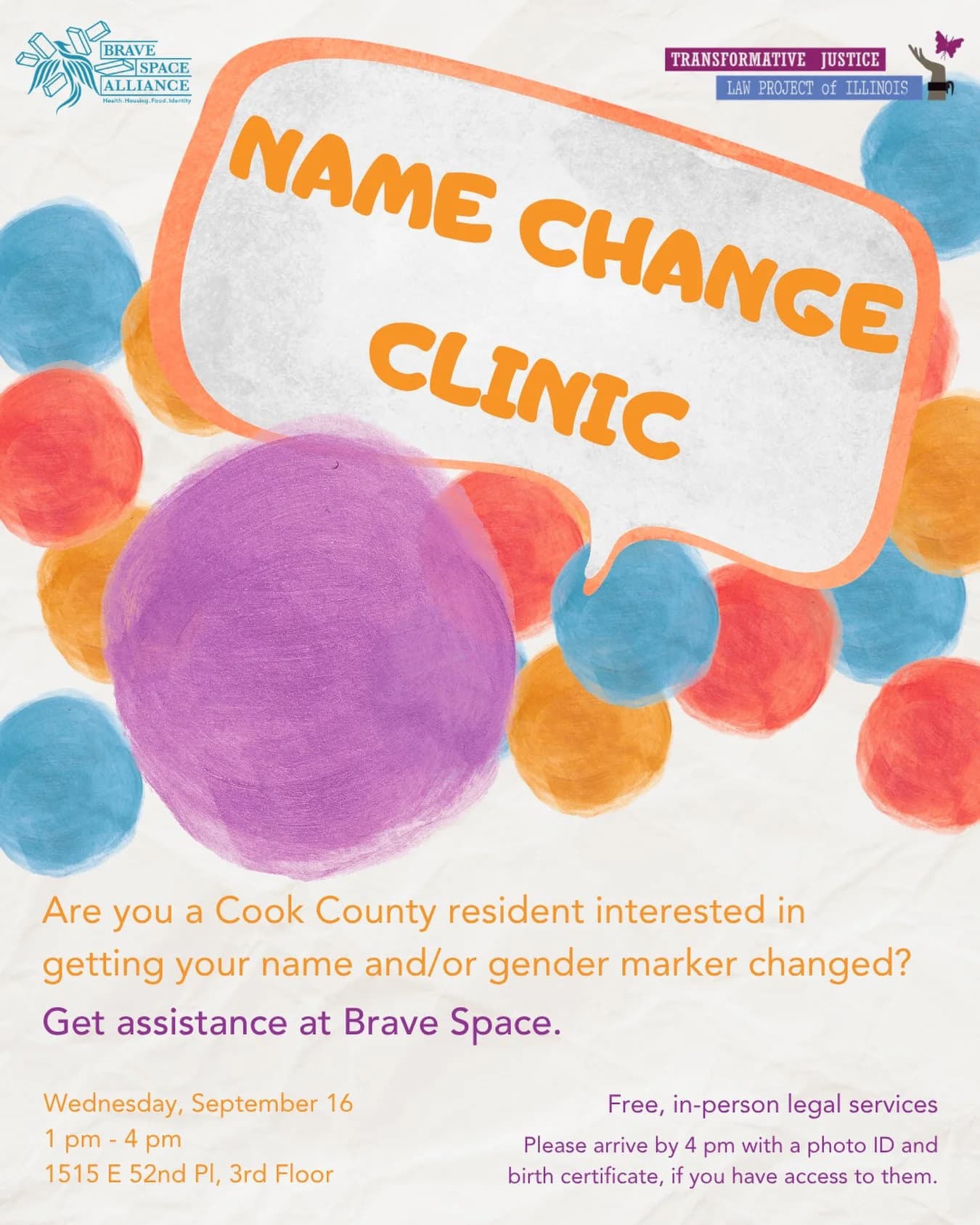 Name and Gender Marker Change Assistance