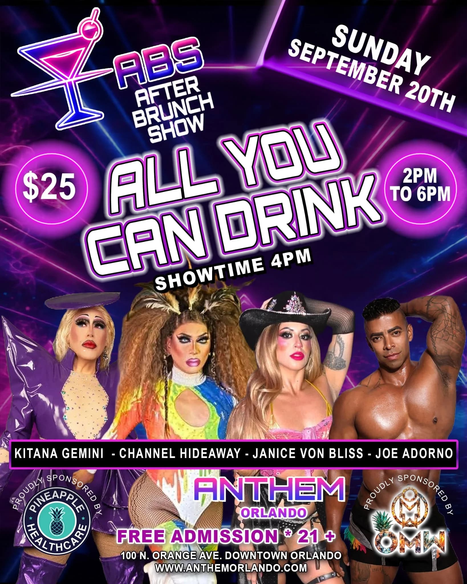 Abs: After Brunch Show Sunday Drag at Anthem Orlando ()