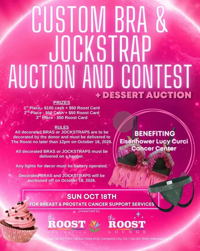 Custom Bra & Jockstrap Auction with Dessert