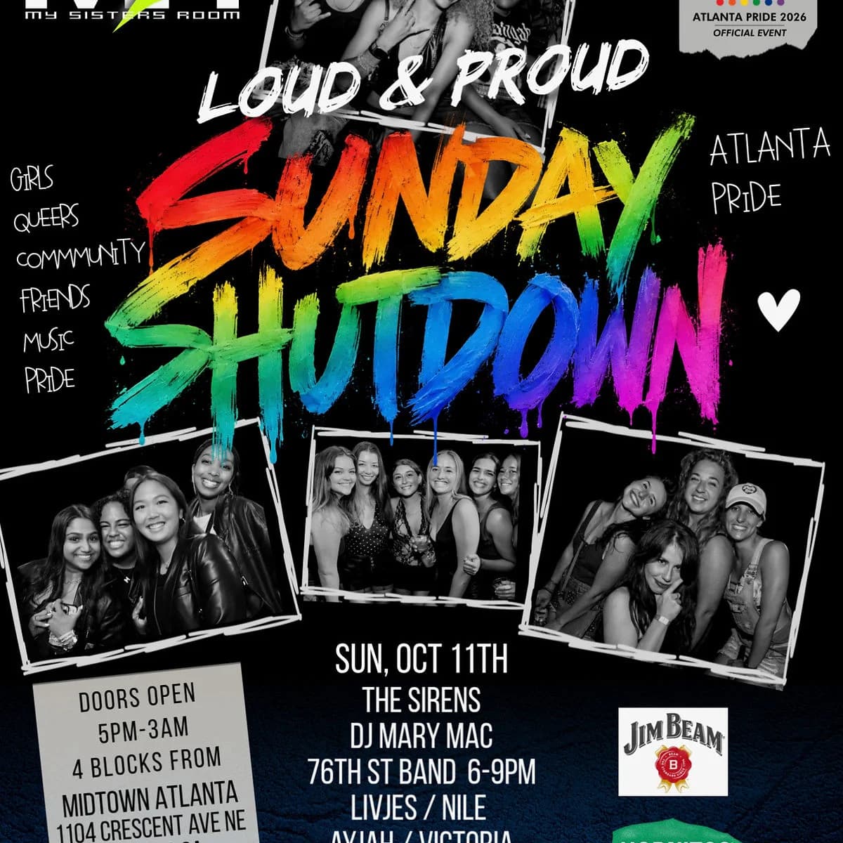 Sunday Pride Shut Down this ticket does not include the concert
