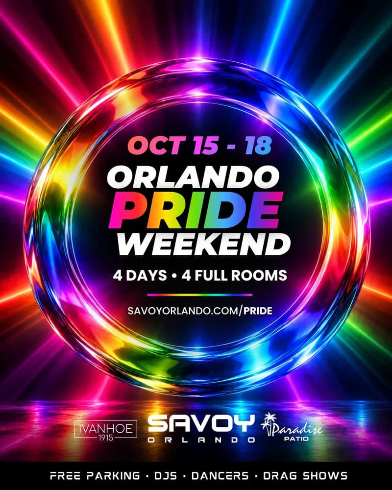 Orlando Pride Weekend: 4 Days 4 Full Rooms