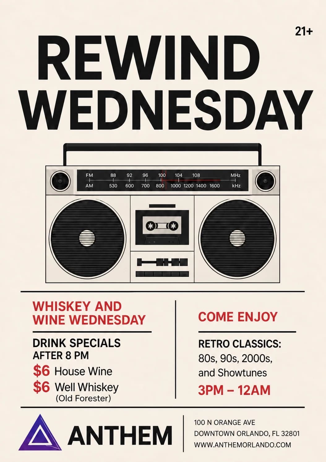Rewind Wednesdays at Anthem