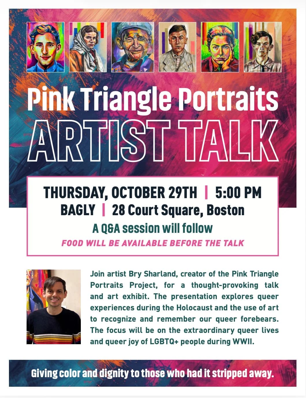 Pink Triangle Portrait Artist Talk
