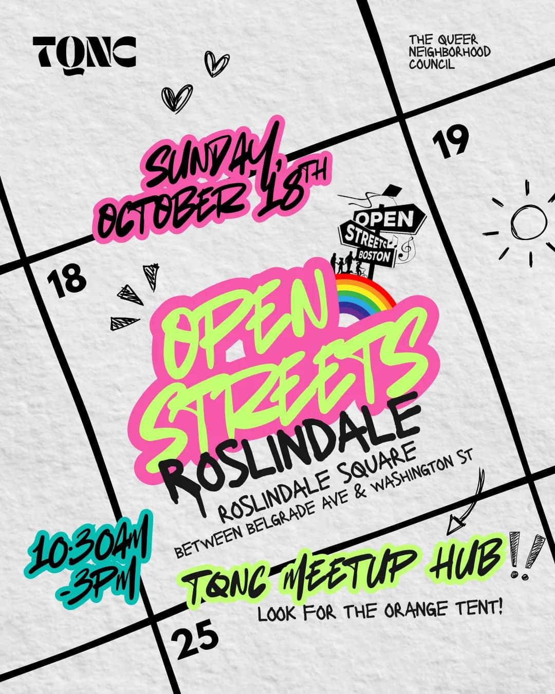 Open Streets Roslindale: TQNC Meetup Hub