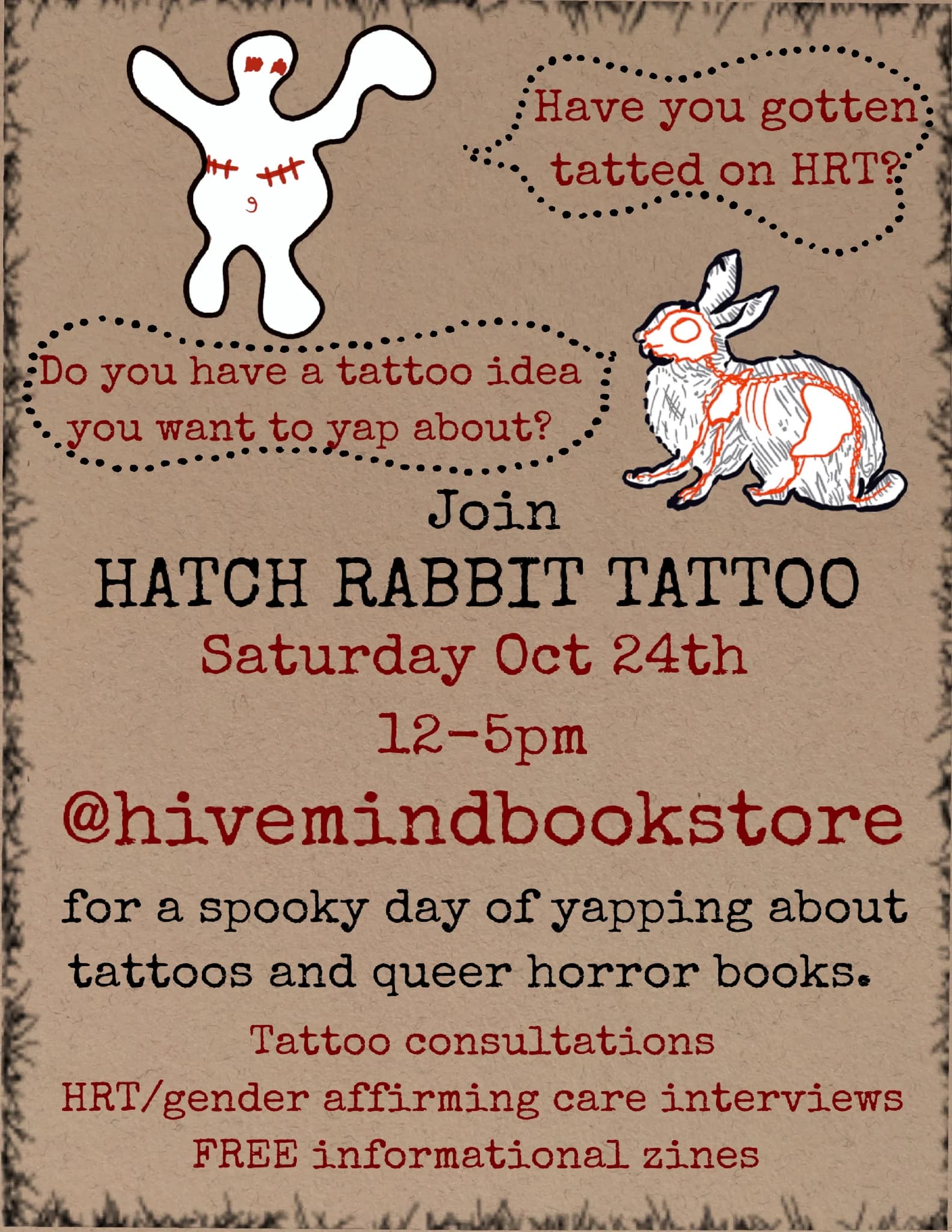 Tattoo Consultations and T4Tatt Interviews with Hatch Rabbit Tattoo