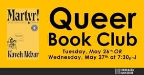 Queer Book Club: "Martyr!" by Kaveh Akbar