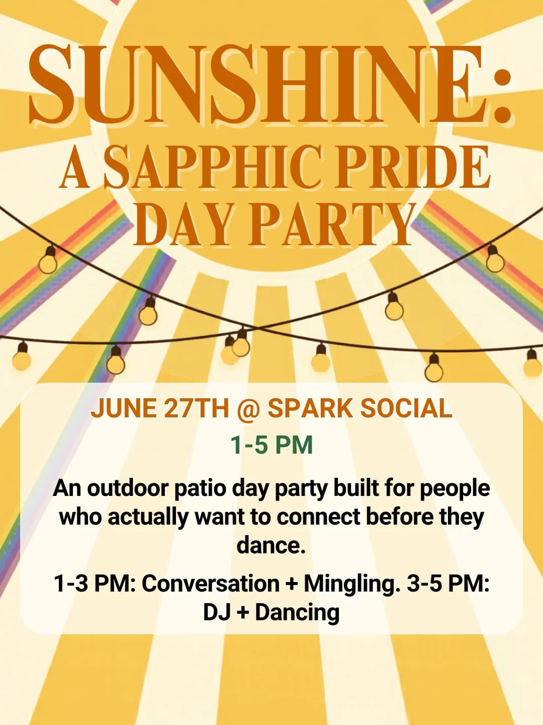 Sunshine: A Sapphic Pride Day Party