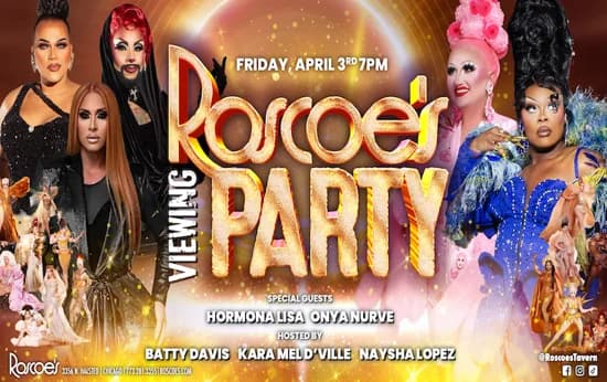 Roscoe's RuPaul's Drag Race Season 18 Viewing Party with Hormona Lisa & Onya Nurve!